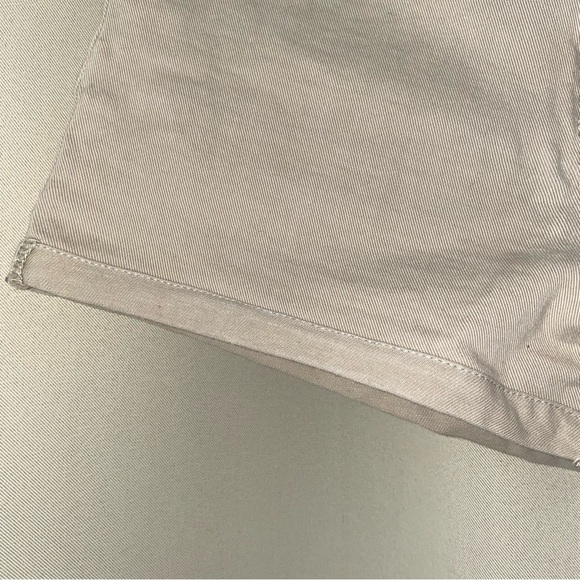 Garage | Retro High Waist Tan Jean Shorts with Tailored Hem - Picture 3 of 4